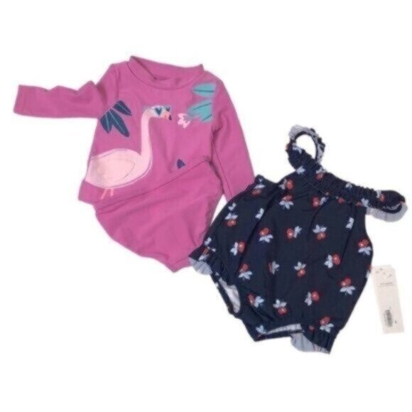 Baby Girl Bathing Suit Bundle 0-3 Months - Picture 1 of 7